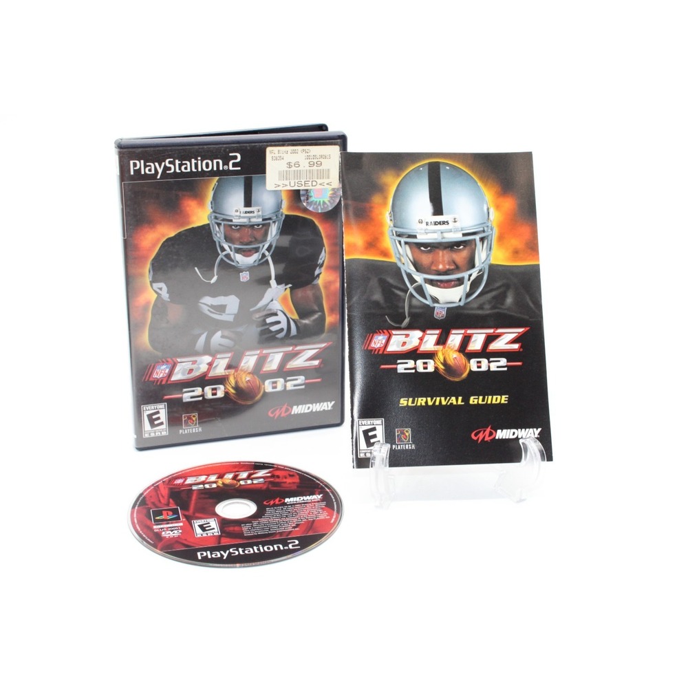 PS2 NFL Blitz 2002 (Sony PlayStation 2, 2001) Complete w/ Manual + Reg Card
